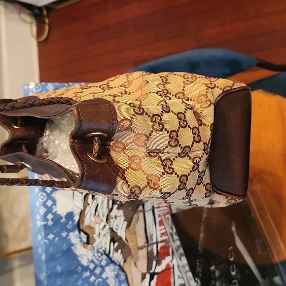 Gucci Canvas/Leather Logo Shoulder Bag Rare - Picture 7 of 17